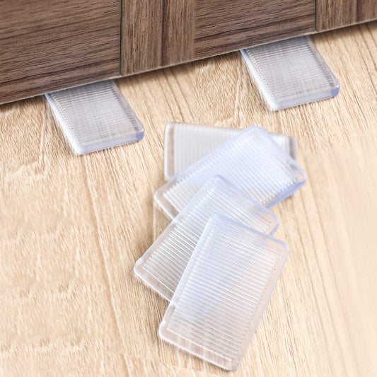 8-Piece Clear Plastic Table Shims for Home Furniture Leveling - Heavy Duty, Weather Resistant, Wobble Fixer for Uneven Floors and Toilet Leveling