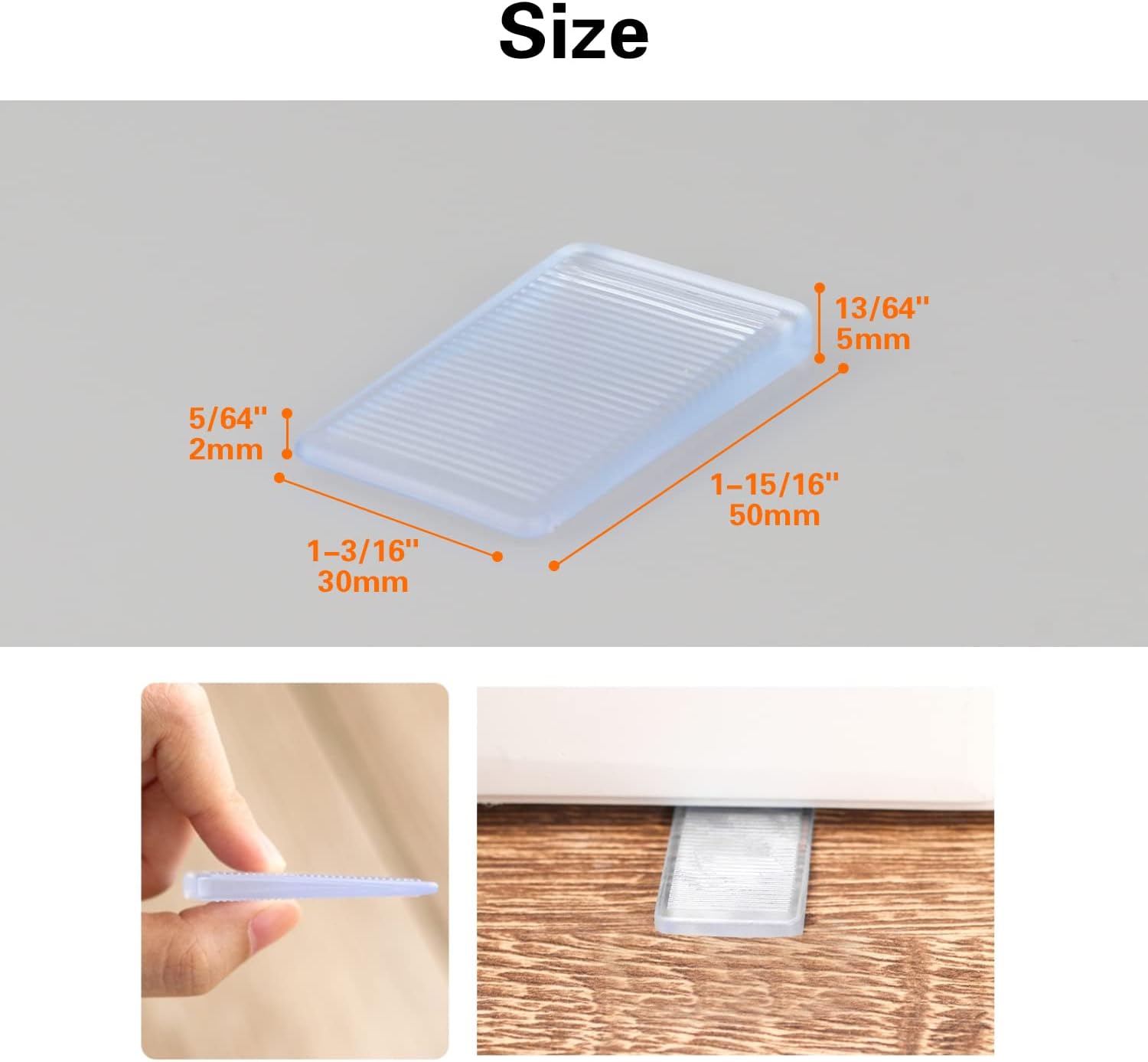 8-Piece Clear Plastic Table Shims for Home Furniture Leveling - Heavy Duty, Weather Resistant, Wobble Fixer for Uneven Floors and Toilet Leveling
