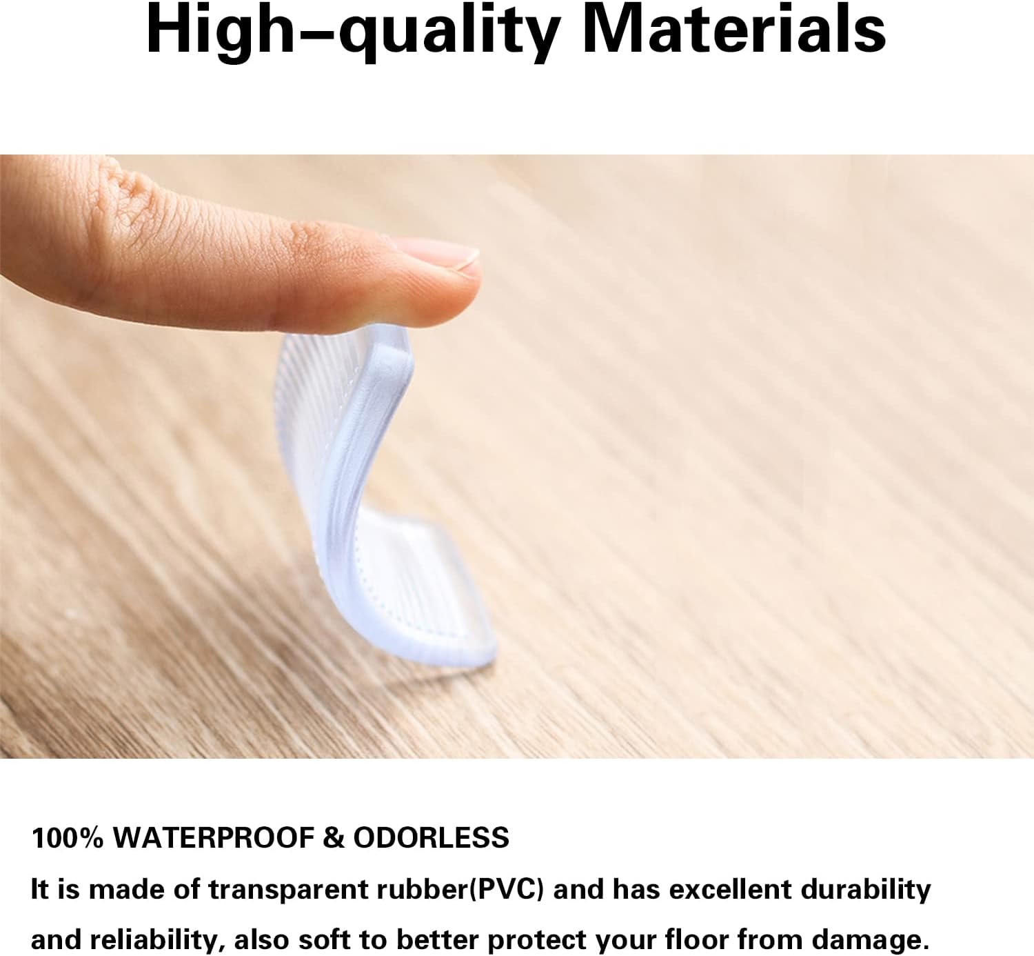 8-Piece Clear Plastic Table Shims for Home Furniture Leveling - Heavy Duty, Weather Resistant, Wobble Fixer for Uneven Floors and Toilet Leveling