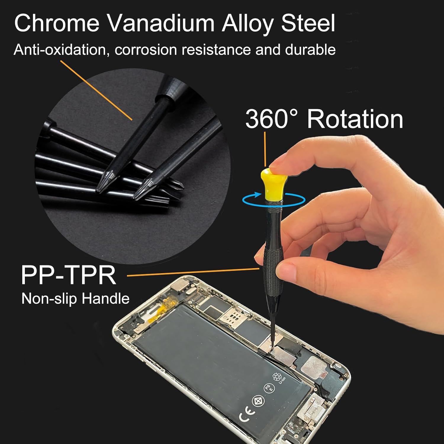 8 Piece Precision Screwdriver Set with Case - Lengnoyp Magnetic Flathead Phillips Small Screwdrivers, Mini Kit with Magnetizer for Eyeglass, Watch, Electronic Repairs