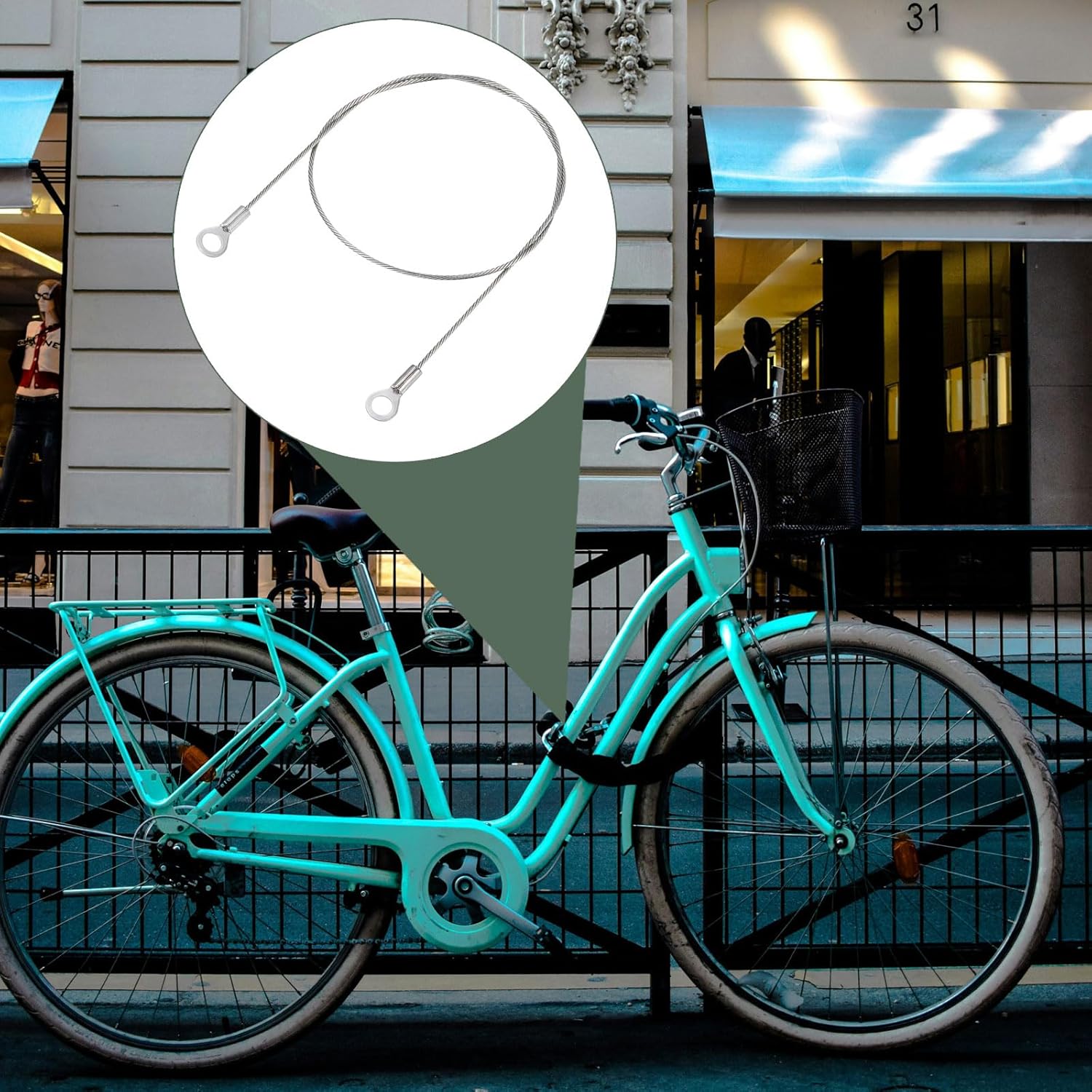 8-Piece Stainless Steel Security Cable with ID Eyelets for Safety Wire Rope - Ideal for Stage Lighting & Luggage Locking (Silver, 20 x 0.06-Inch)