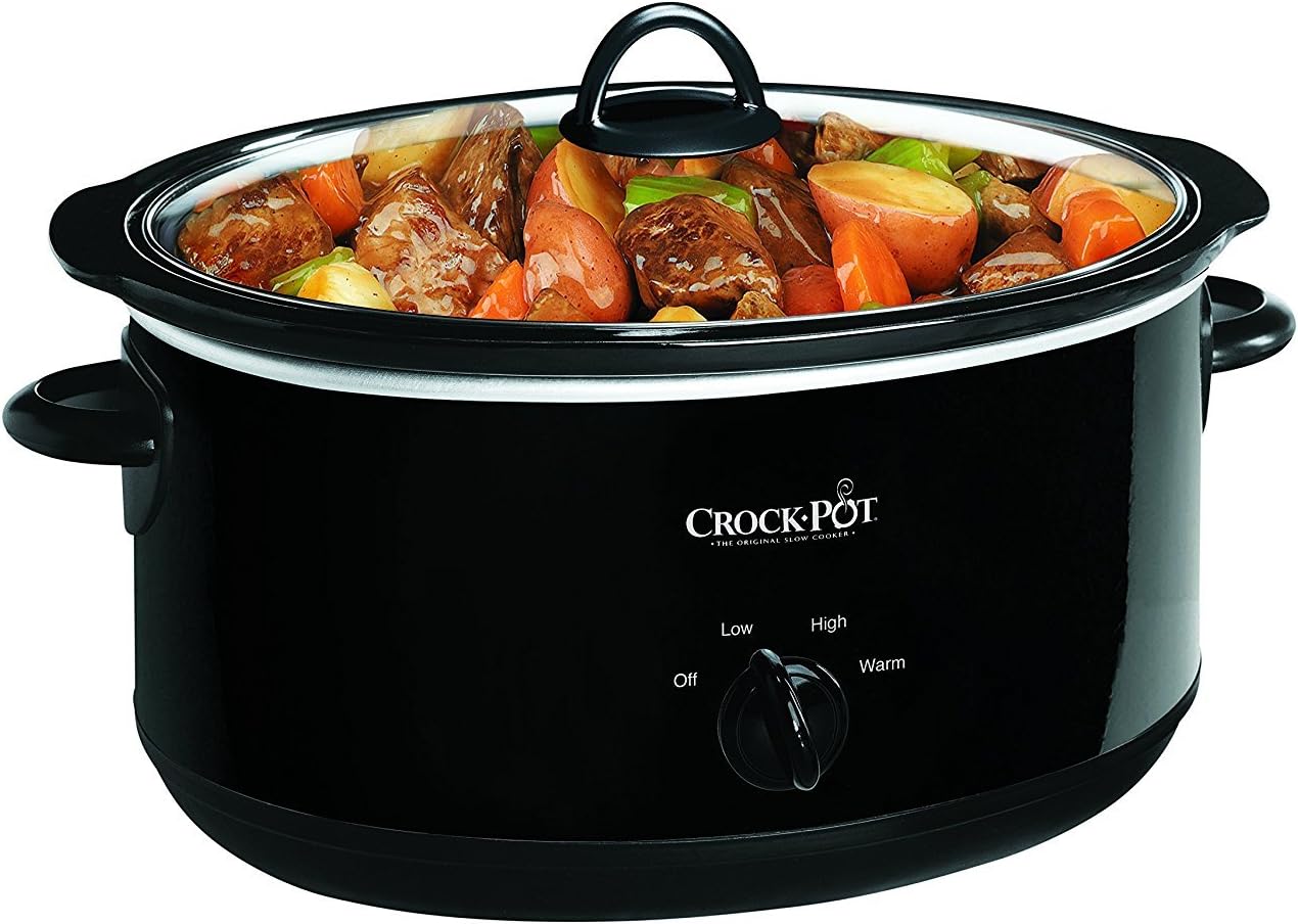 8-Quart Black Crock-Pot Manual Slow Cooker
