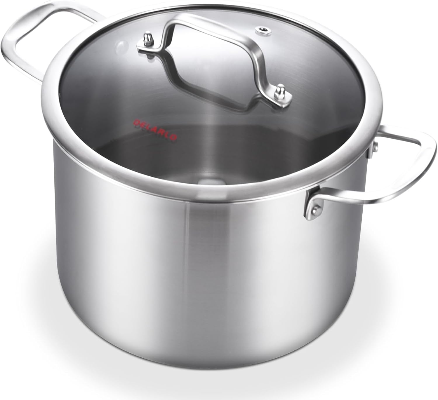 8 Quart Tri-Ply Stainless Steel Stock Pot with Lid - All Stove Compatible up to 600℉ - Large Induction Soup Pot for Cooking
