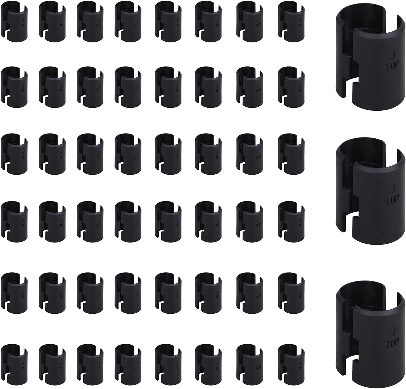80 Pack Wire Shelving Shelf Lock Clips and Sleeves Replacement Set for 1" Post Shelvings