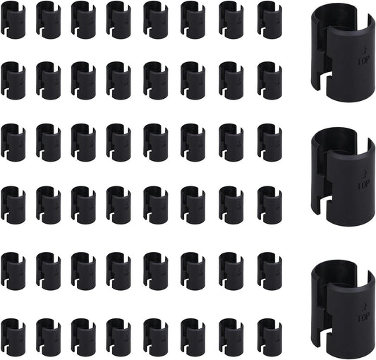 80 Pack Wire Shelving Shelf Lock Clips and Sleeves Replacement Set for 1" Post Shelvings