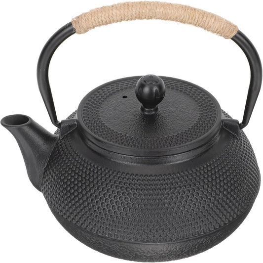 800ML Cast Iron Teapot - Japanese Style Kettle with Handle for Home & Office Use - Perfect for Loose Leaf Tea Infusion
