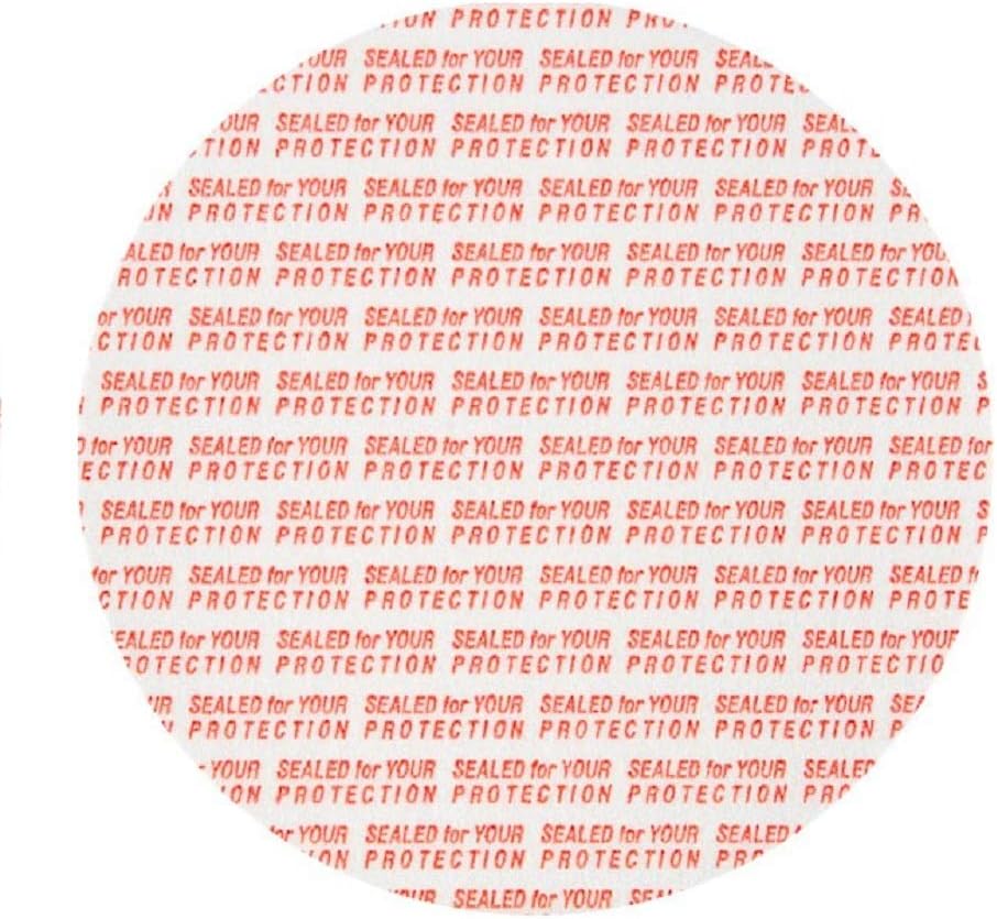 89mm Pressure Sensitive PS Foam Cap Liners with Tamper Seal - Pack of 25, Red Print for Protection