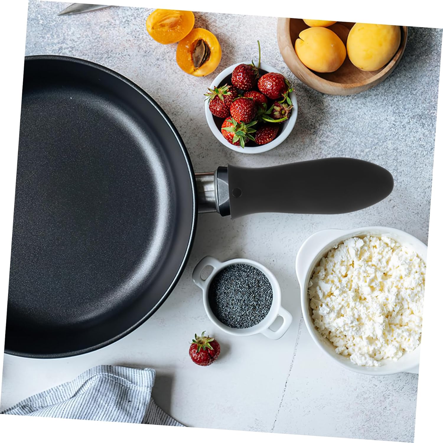 8pcs Non Slip Silicone Heat Resistant Handle Covers for Pots and Pans - Grips for Frying Skillets, Cast Iron, Cookware, Metal Pan Accessories