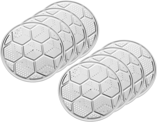 8pcs Stainless Steel Steamer Rack for 26" Pressure Cooker - Pot Steaming Tray for Cookware - Silver Tone