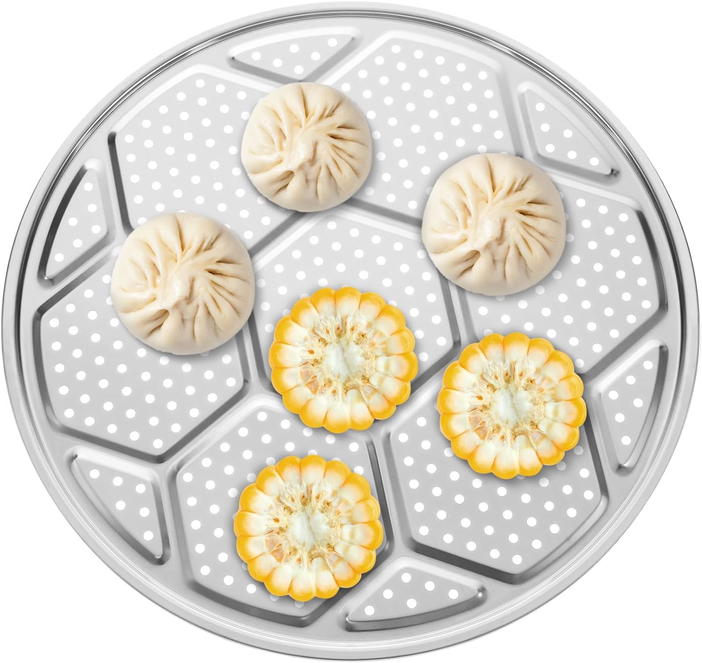 8pcs Stainless Steel Steamer Rack for 26" Pressure Cooker - Pot Steaming Tray for Cookware - Silver Tone