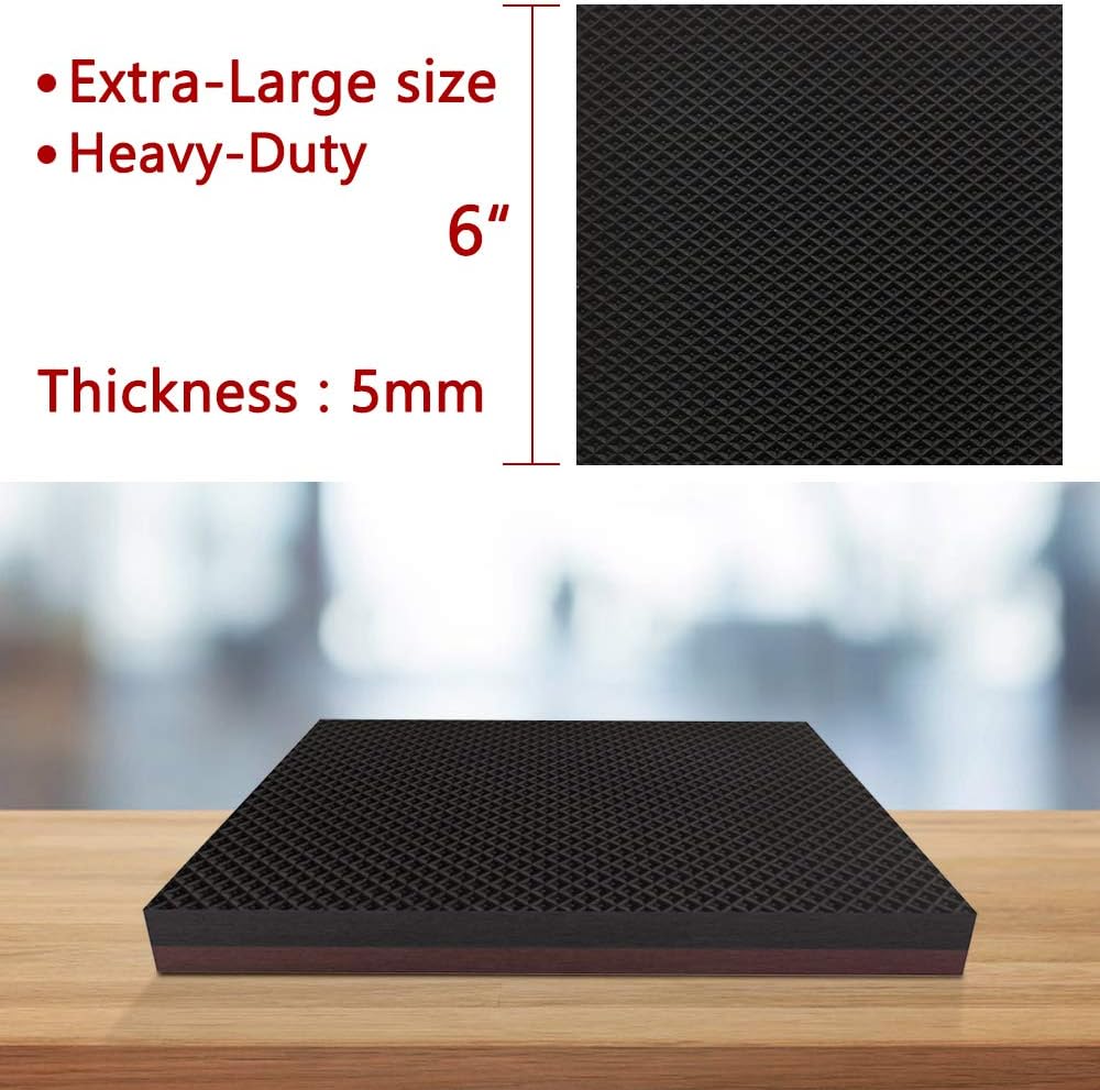 8pcs Yelanon Non Slip Furniture Pads - 6" Grippers for Hardwood Floors - Self Adhesive Rubber Feet for Furniture Legs - Anti Slide Protectors for Couch Stoppers