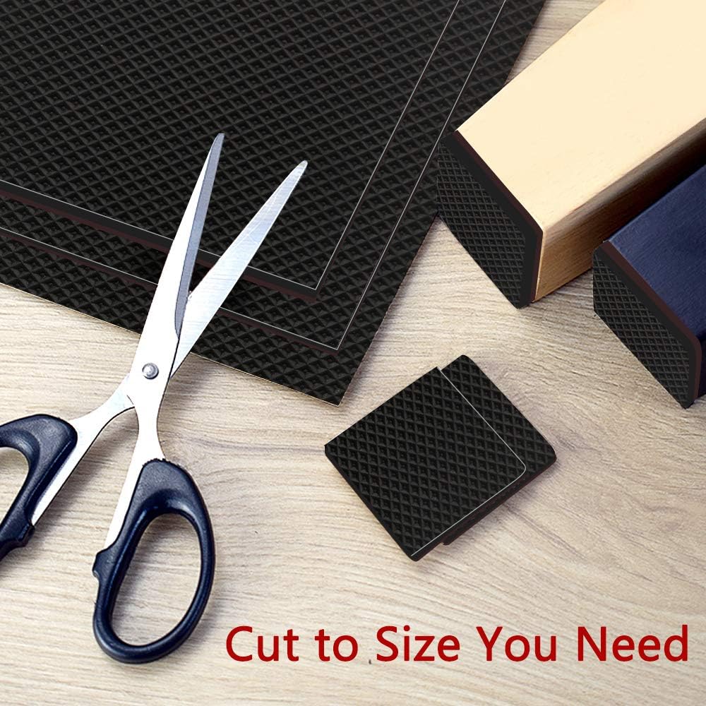 8pcs Yelanon Non Slip Furniture Pads - 6" Grippers for Hardwood Floors - Self Adhesive Rubber Feet for Furniture Legs - Anti Slide Protectors for Couch Stoppers