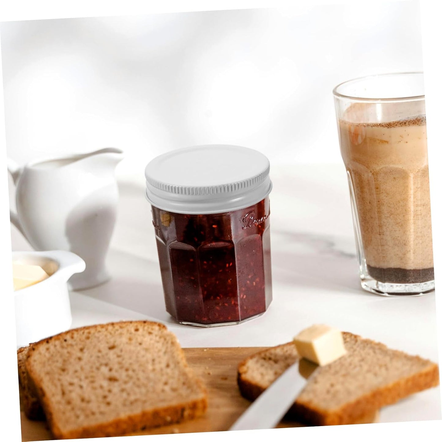 8pcs Zerodeko Mason Jar Lids - Reusable Leak-proof Sealing Canning Covers