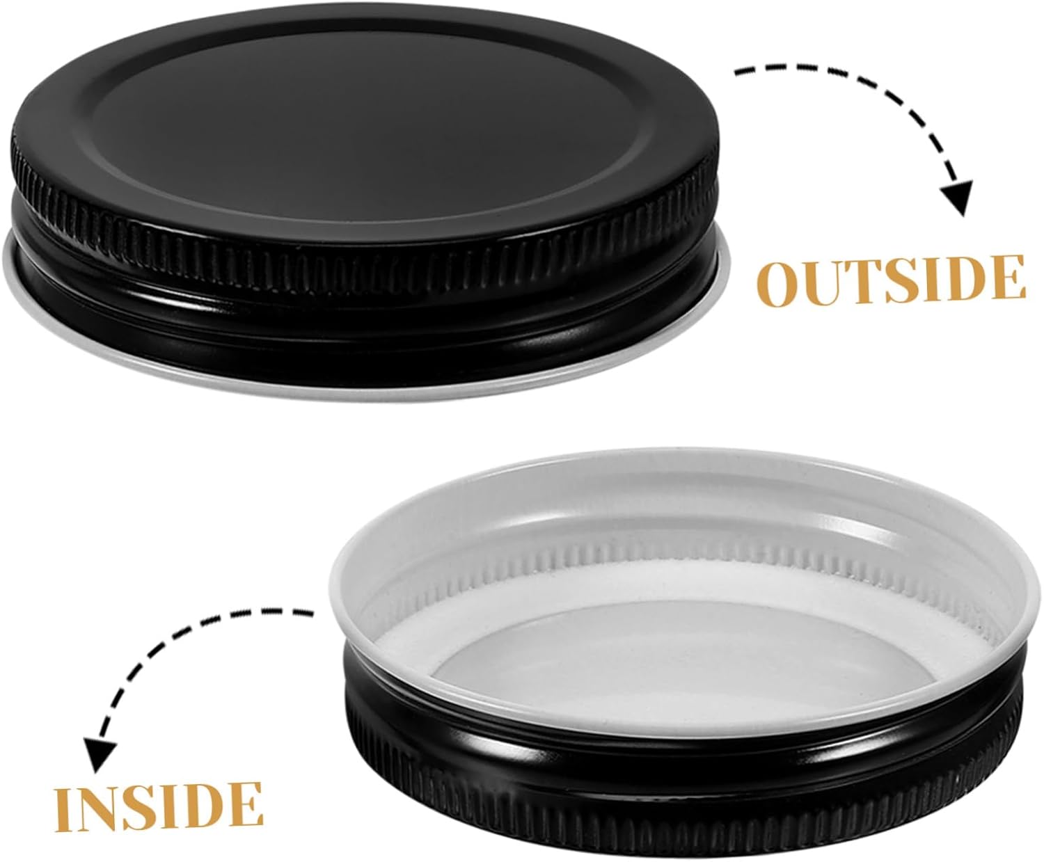 8pcs Zerodeko Mason Jar Lids - Reusable Leak-proof Sealing Canning Covers