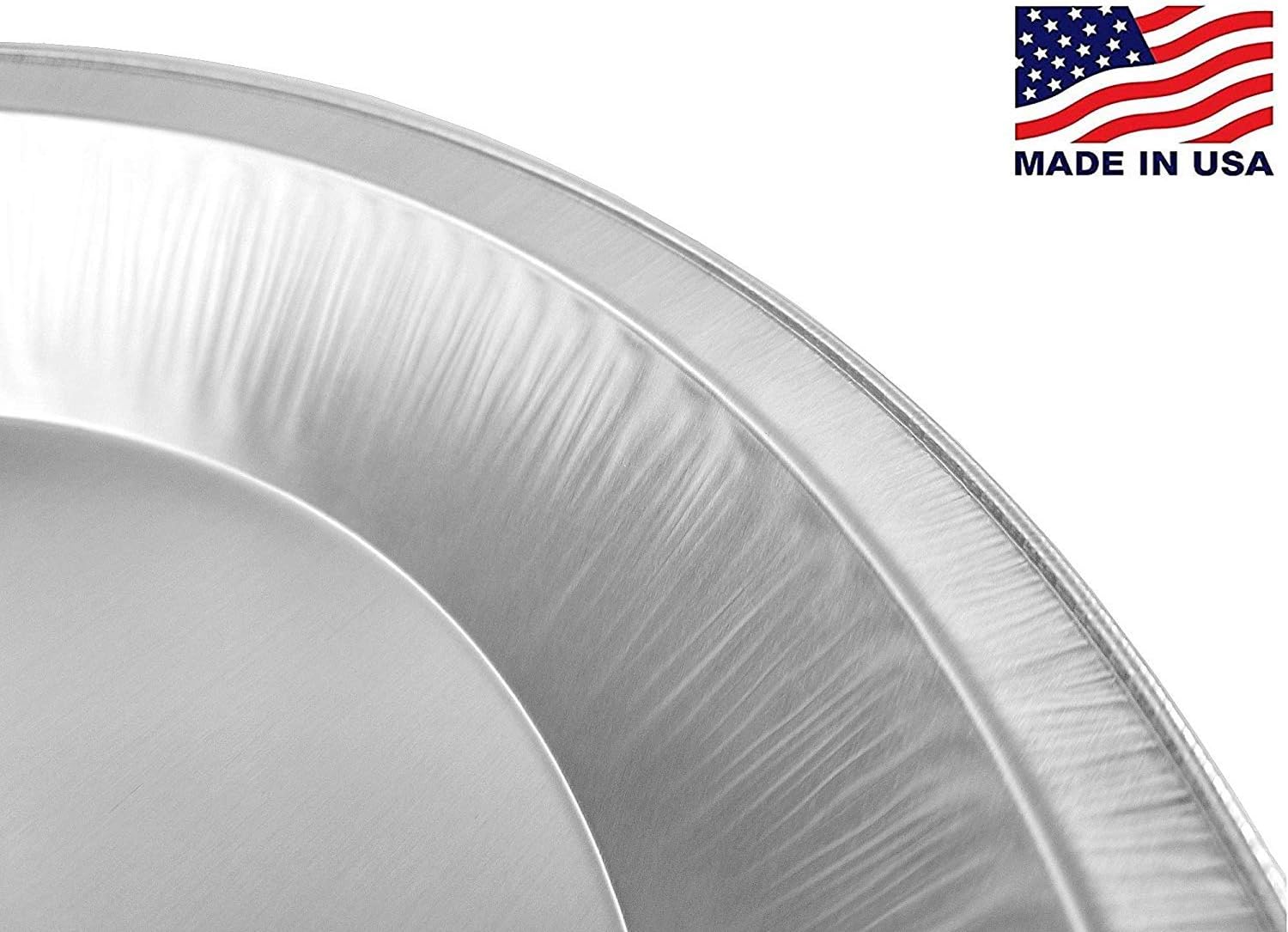 9" Heavy Duty Aluminum Foil Pie Pans - Smooth-Wall, Ultra Thick 120 Gauge (25 Pack) by PACTOGO
