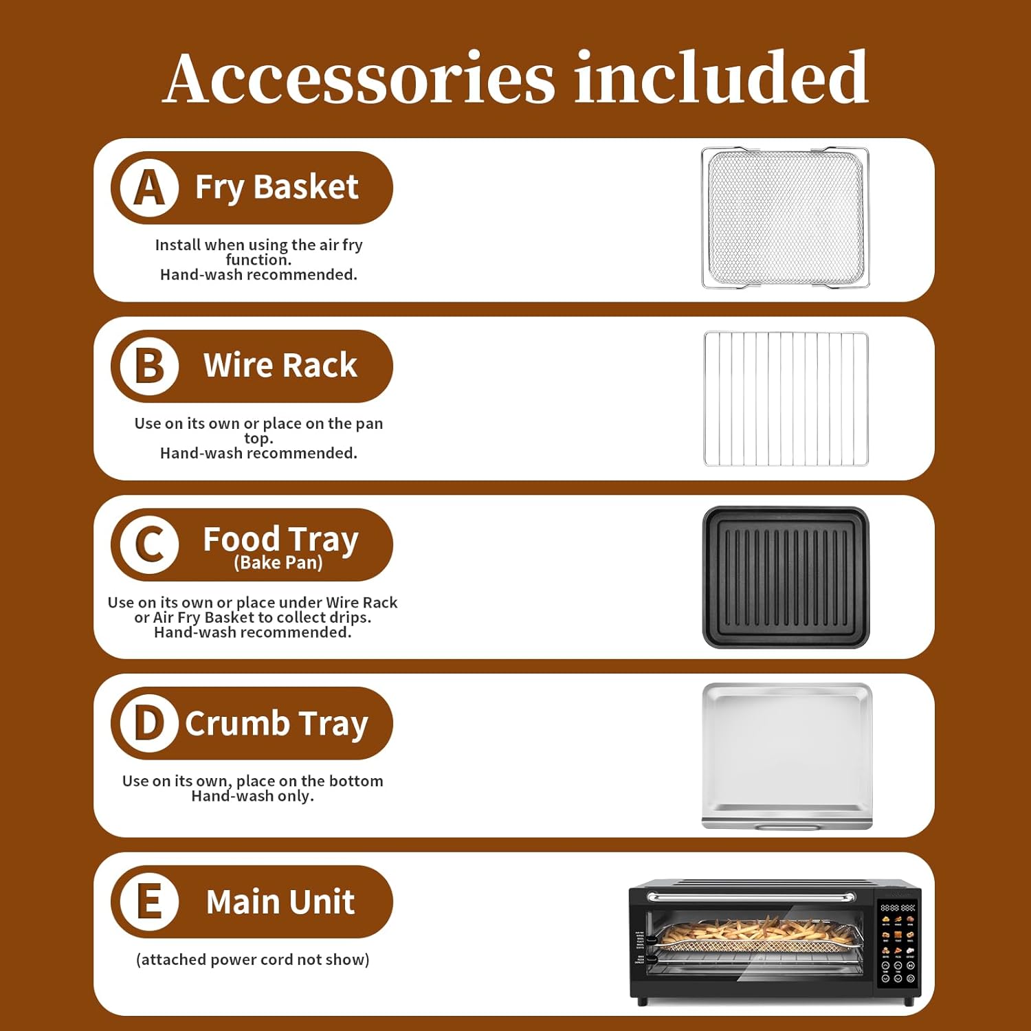 9-in-1 Air Fryer Oven with Toaster & Dehydrator, Large 16-Quart Capacity in Pink, Silver, Black