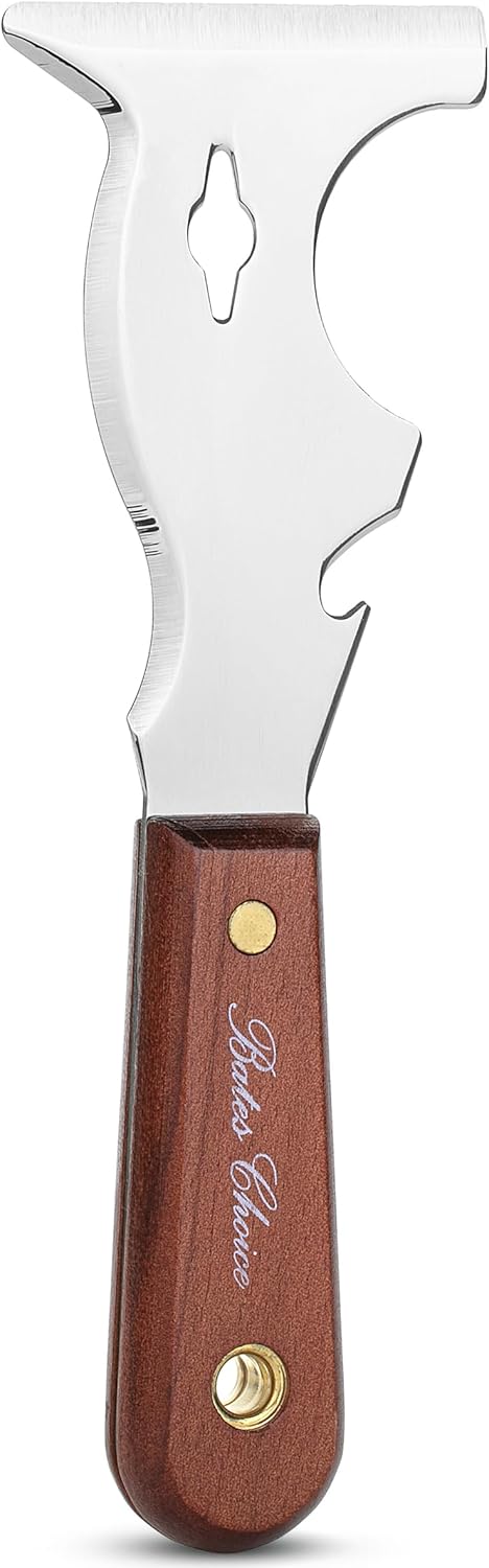 9-in-1 Paint Scraper Tool with Mahogany Handle for Wood and Painting - Metal Spackle Knife and Putty Scraper