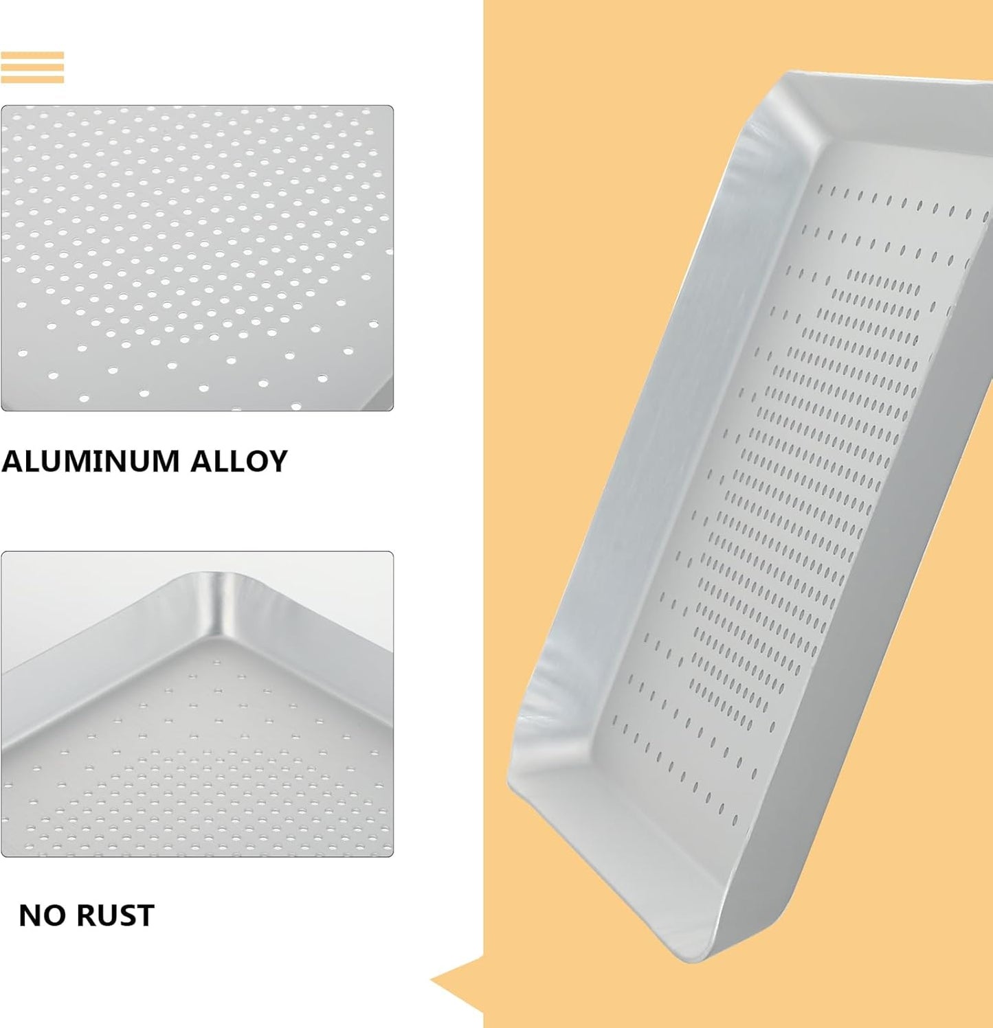 9 Inch Square Pizza Pan with Holes for Home Baking - Mini Pizza Bakeware Tray