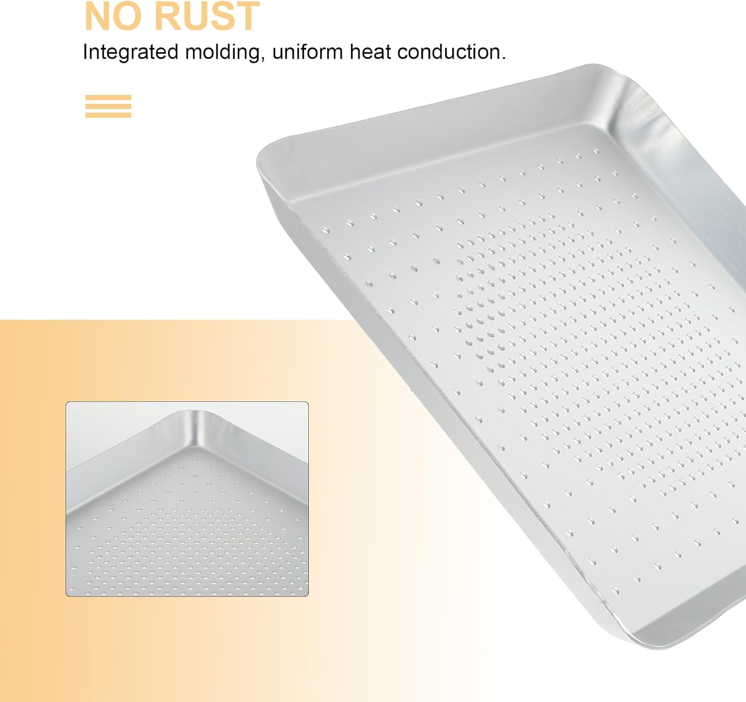 9 Inch Square Pizza Pan with Holes for Home Baking - Mini Pizza Bakeware Tray