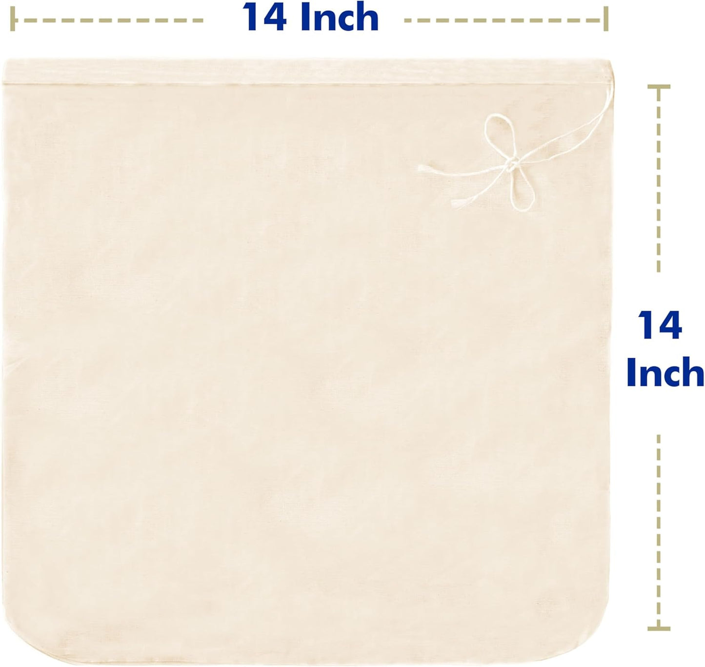 9 PCS 14x14 Inch Nut Milk Bags & Cheese Cloth for Straining Craft - 100% Cotton Unbleached Muslin Cloth Strainer for Cooking, Baking, Juicing & Cheese Making - New England Stories