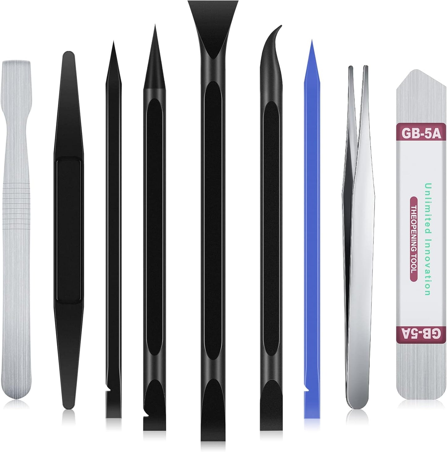 9-Piece Plastic Scraper Set for Cleaning and Removing Stickers, Labels, Oil Stains, and Dirt - Carbon Fiber Non-Scratch Tools