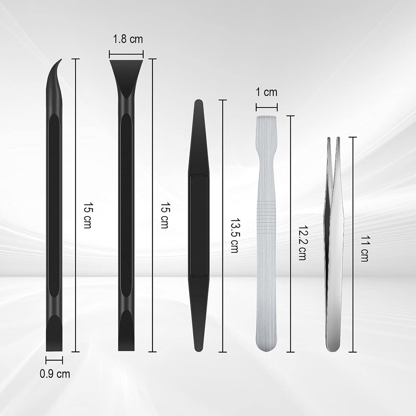 9-Piece Plastic Scraper Set for Cleaning and Removing Stickers, Labels, Oil Stains, and Dirt - Carbon Fiber Non-Scratch Tools