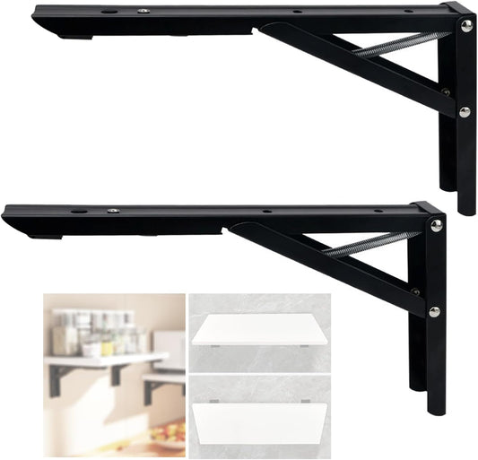 90 Degree Self-Locking Wall Table Fold Down Hinge for Space-Saving Drop Leaf Tables - Locking Shelf Bracket Legs Hardware