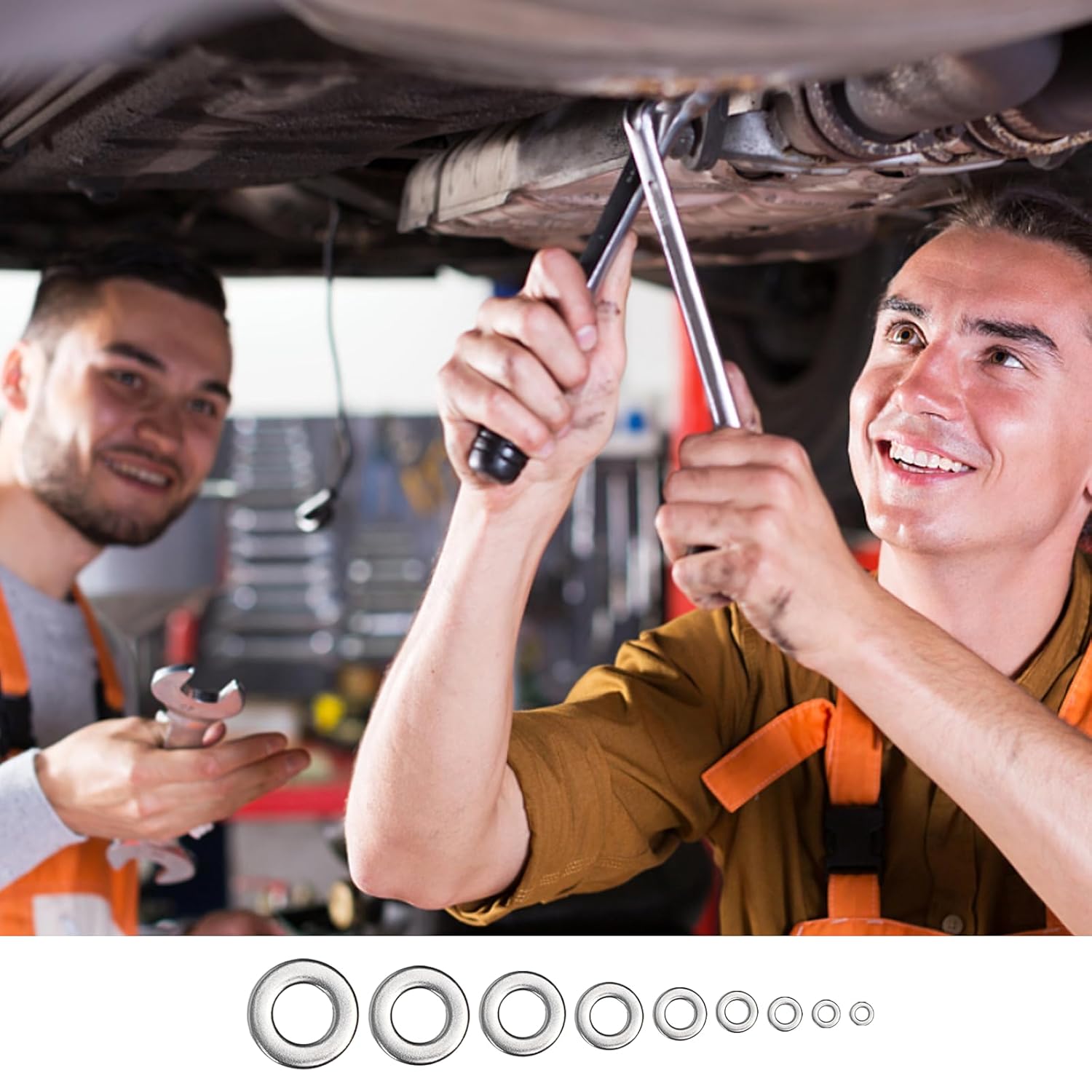 900 Piece Stainless Steel Flat Washers Kit - 304 Stainless Steel Assorted Sizes (M2-M12) for Industrial Use with Screws and Bolts - WildKart