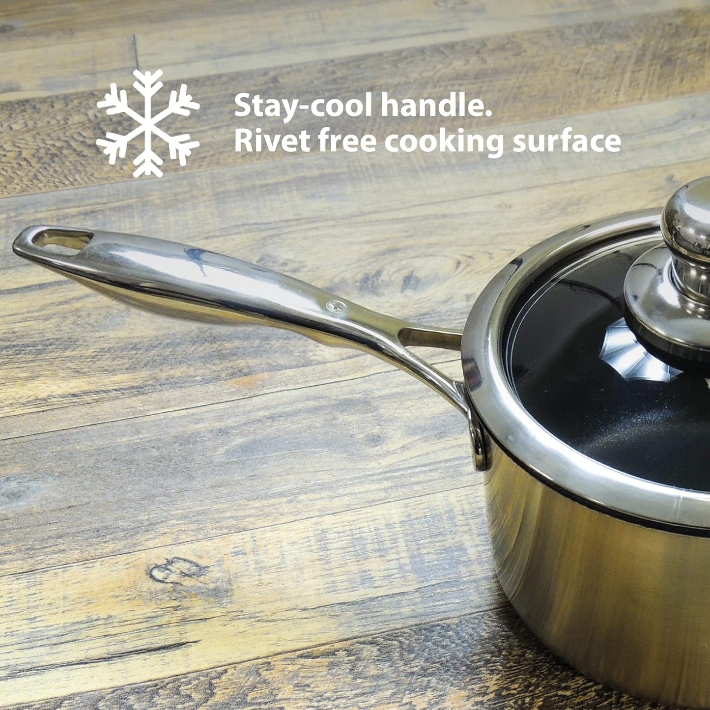 9.5 Inch Swiss Diamond Nonstick Stainless Steel Fry Pan - Induction Ready, Oven and Dishwasher Safe