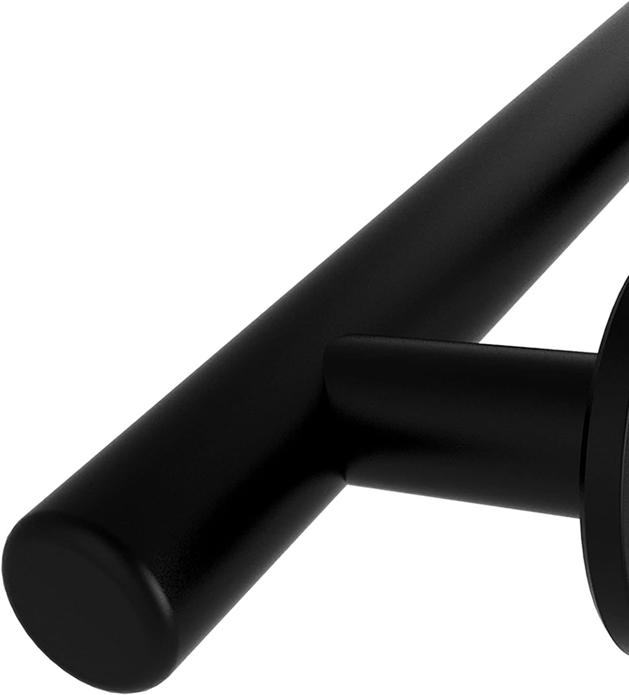 9.5" Modern Sliding Barn Door Pull Handle Set with Flush Hardware in Black Powder Coated Finish - Heavy Duty Anti-Rust Design