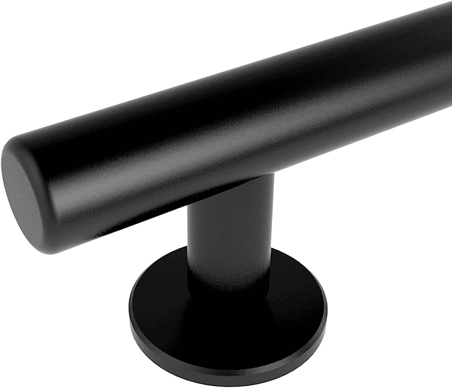 9.5" Modern Sliding Barn Door Pull Handle Set with Flush Hardware in Black Powder Coated Finish - Heavy Duty Anti-Rust Design