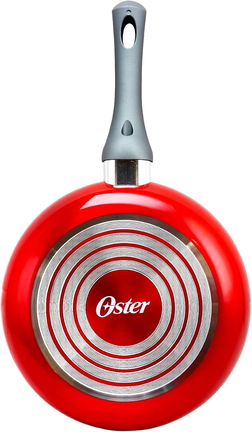 9.5" Oster Herscher Fry Pan in Translucent Red Aluminum with Non-Stick Surface