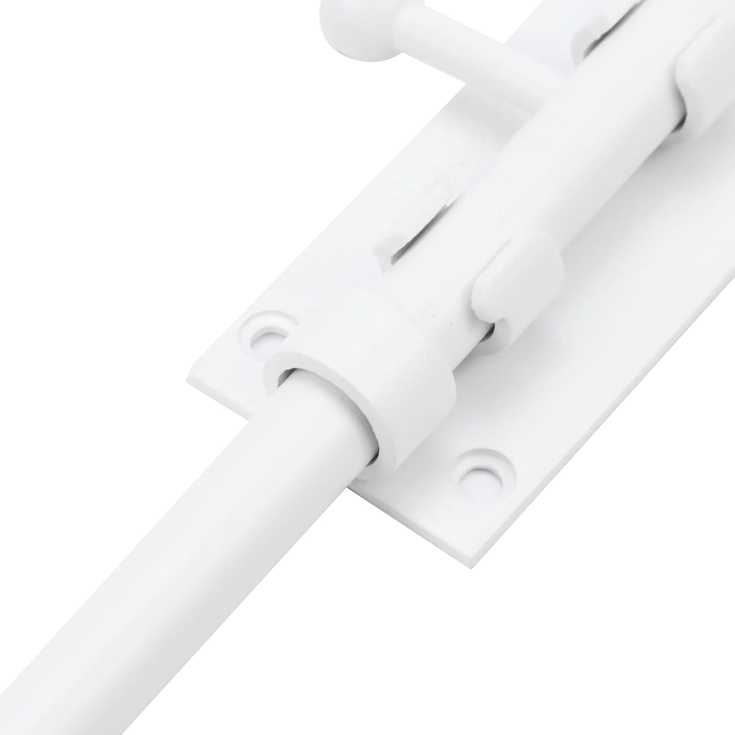 9.65" Heavy Duty Stainless Steel Slide Bolt Gate Latch with Padlock Hole - White Barrel Bolt Lock for Barn, Yard, Fence, Shed