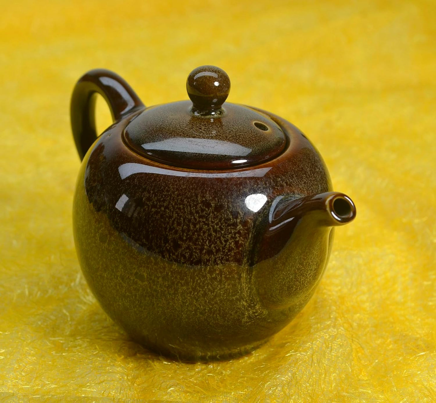 9oz Liang Baobao Porcelain Teapot - Small Chinese Tradition Kiln-Changed Glazed Ceramic Tea Kettle for Coffee