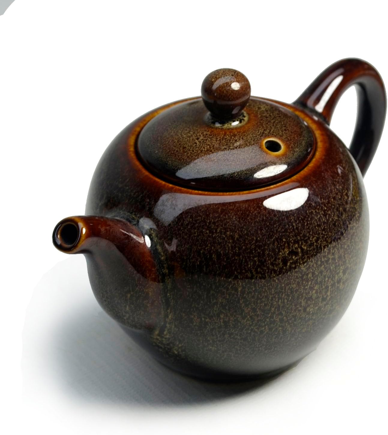 9oz Liang Baobao Porcelain Teapot - Small Chinese Tradition Kiln-Changed Glazed Ceramic Tea Kettle for Coffee