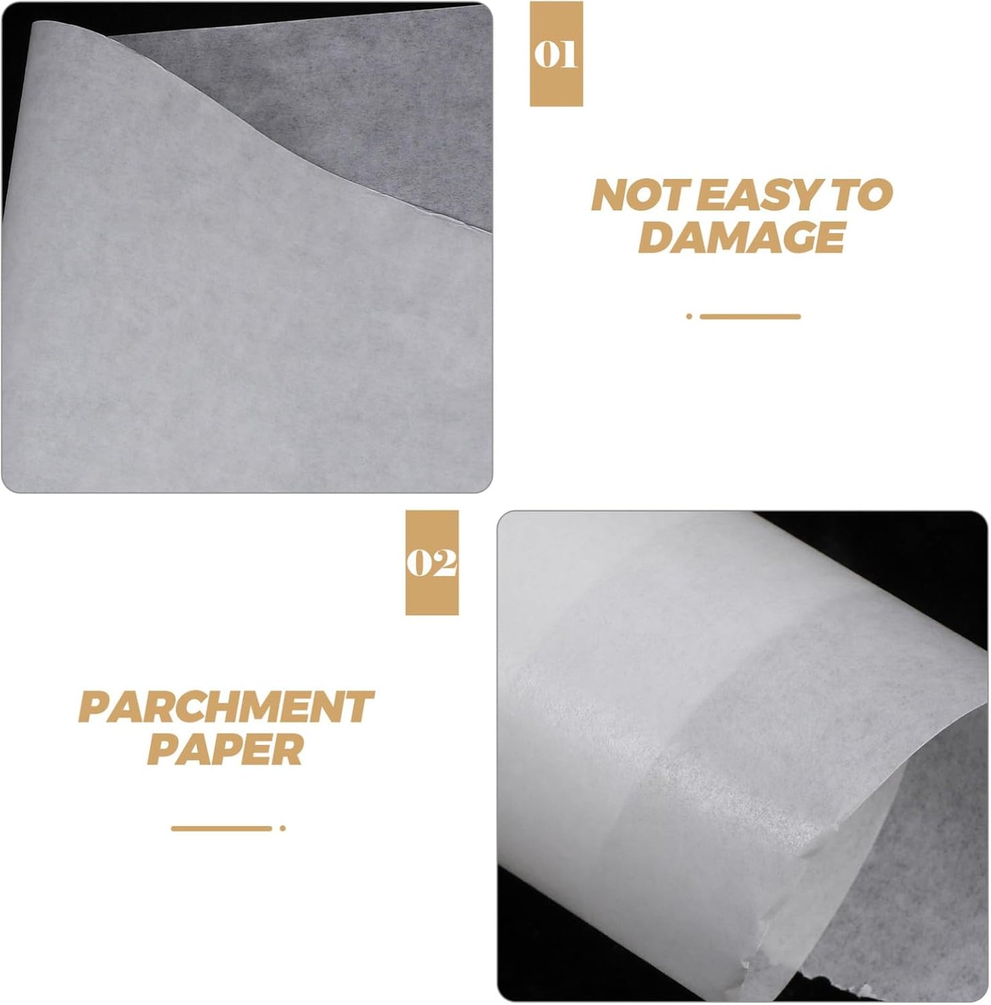 ABOOFAN Non-stick Unbleached Parchment Paper Roll - Ideal for Baking, Cooking, Grilling, Air Fryer, and Steaming