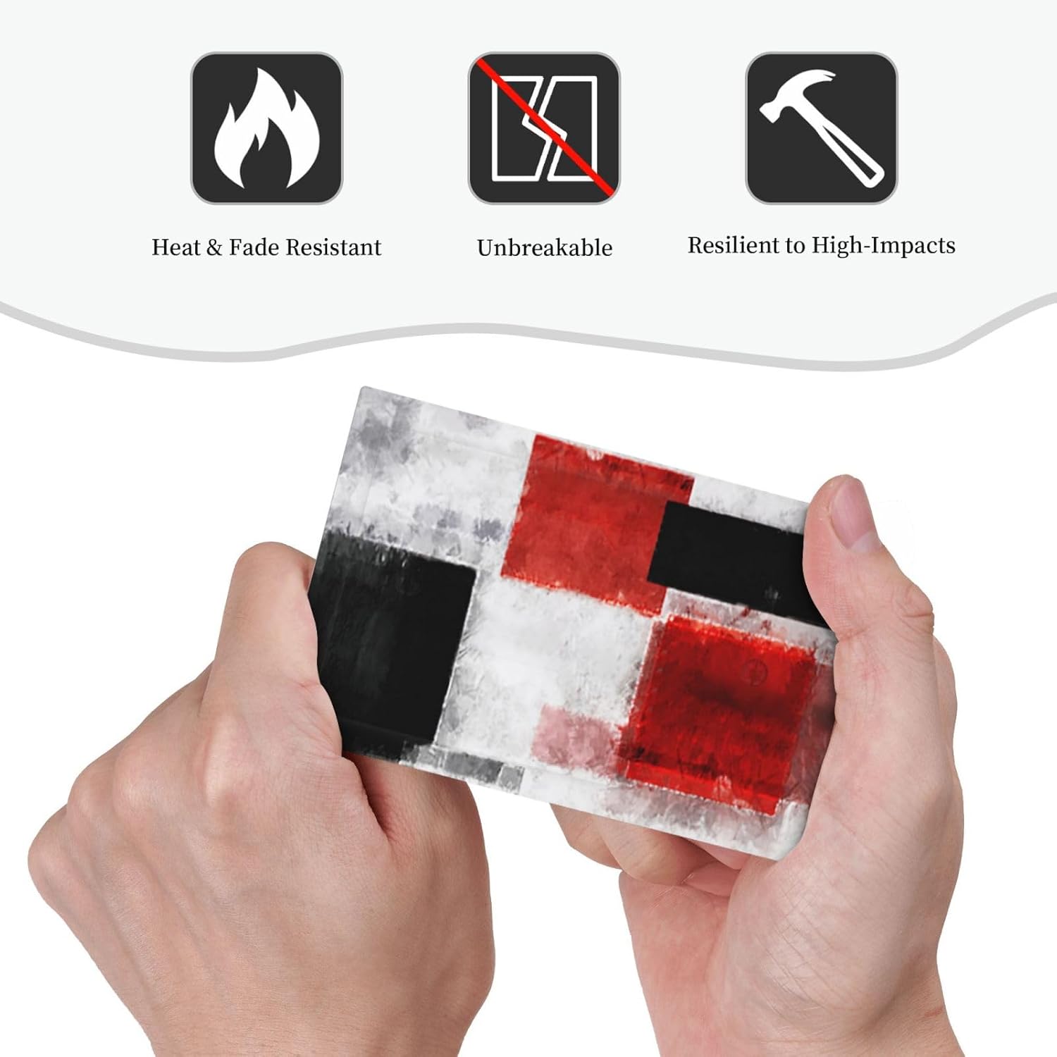 Abstract Red Black Grey Painting 1 Gang Light Switch Cover - Decorative Blank Wall Plate for Electrical Faceplate