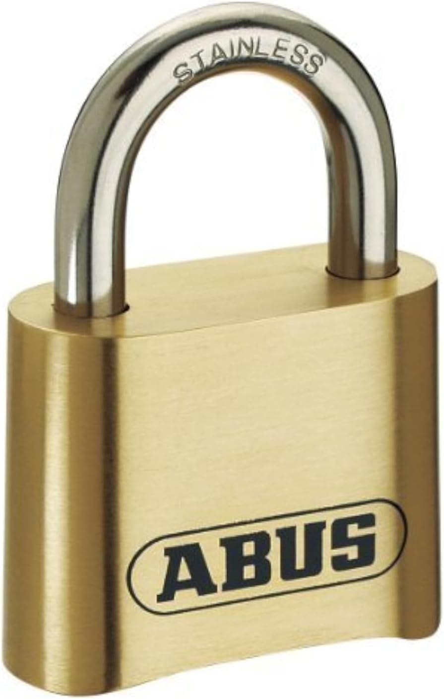 Abus 180IB/50 B 2-Inch Weatherproof Solid Brass Combination Padlock with Stainless Steel Shackle - WildKart