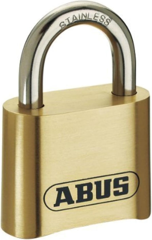 Abus 180IB/50 B 2-Inch Weatherproof Solid Brass Combination Padlock with Stainless Steel Shackle - WildKart