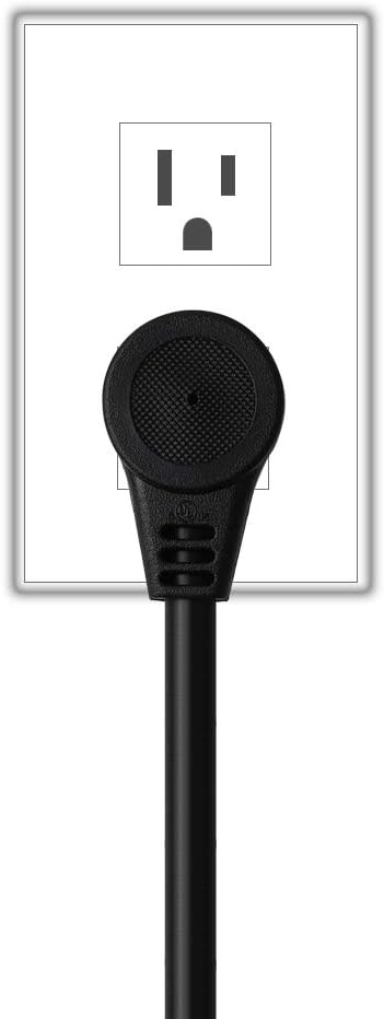 ACBROAD 15 Amp to 20 Amp Plug Adapter Cable - UL Listed 14AWG, 1 Foot, NEMA 5-15P to 5-15/20R - 15 Amp Household Plug to 20 Amp T-Blade Power Cable