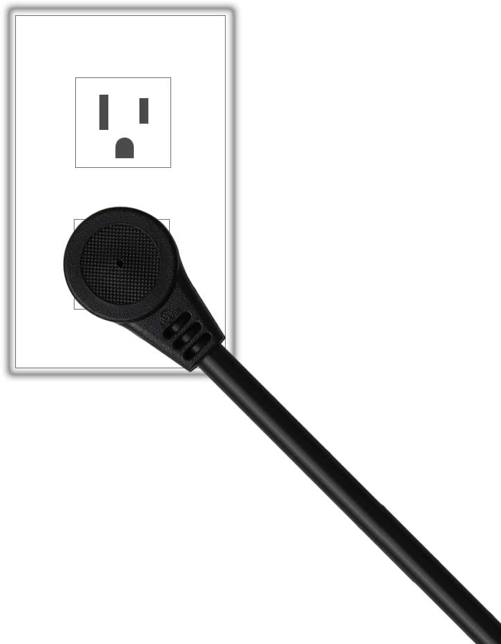 acbroad Right Angle 15A to 20A UL Listed Plug Adapter Cable 14AWG 1Ft NEMA 5-15P to 5-15/20R Household to T-Blade Power Cable
