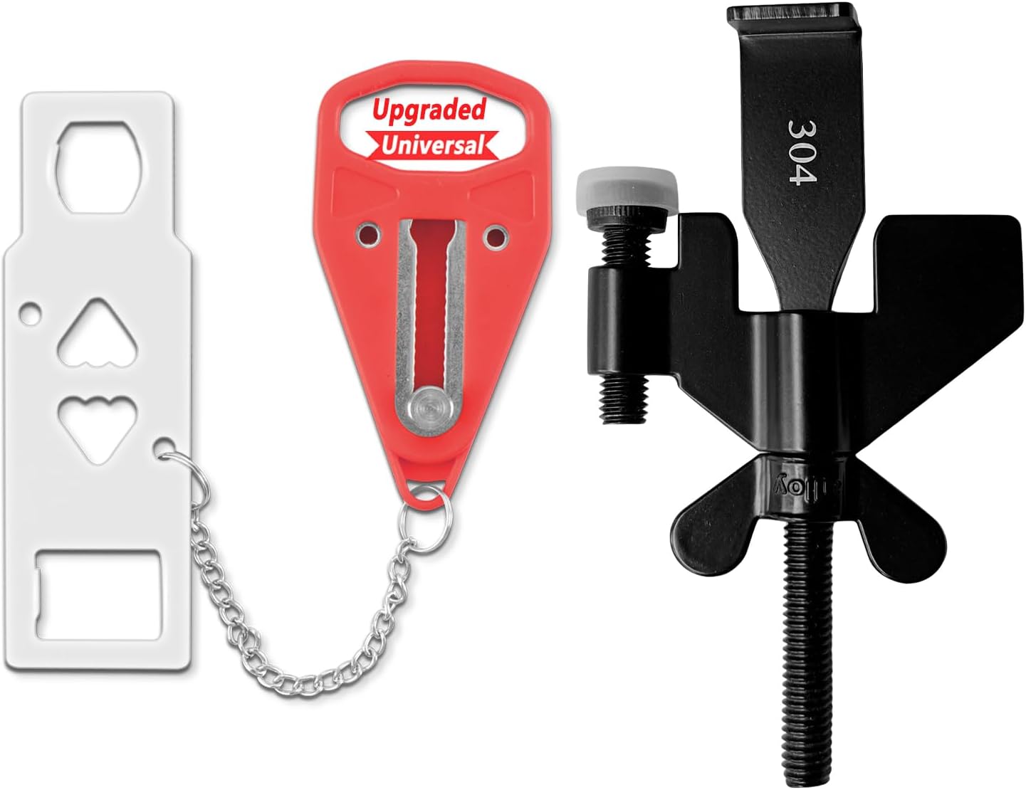 AceMining Upgraded Black Portable Door Lock for Enhanced Security on-the-go