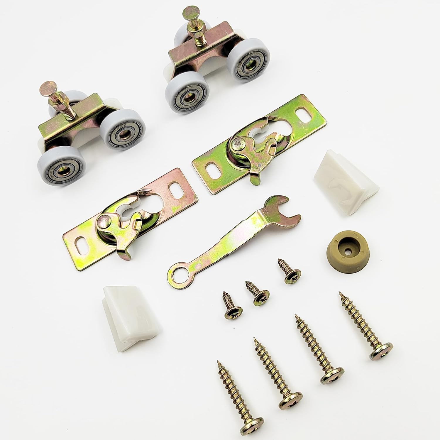 ACEPLANET Heavy Duty Pocket Door Hanger for Johnson Part #1125 & #1500 Hardware Kit - 1" Nylon Ball Bearing, 1-1/4" C.T.C, 1" Thick Doors, 200lbs Capacity - WildKart