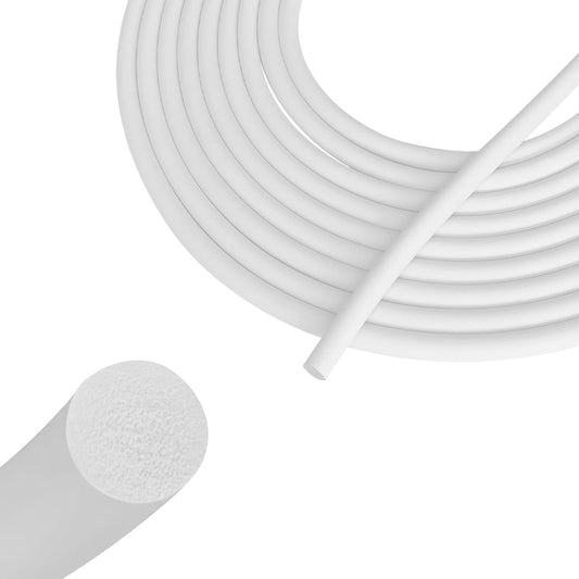 Acuteye 1/4 Inch EPDM Rubber Foam Caulk Saver - White Weather Strip Seal for Concrete Joints, Wall Cracks, Driveway - 16.4' Joint Filler