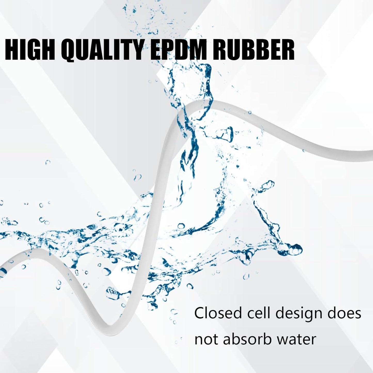 Acuteye 1/4 Inch EPDM Rubber Foam Caulk Saver - White Weather Strip Seal for Concrete Joints, Wall Cracks, Driveway - 16.4' Joint Filler