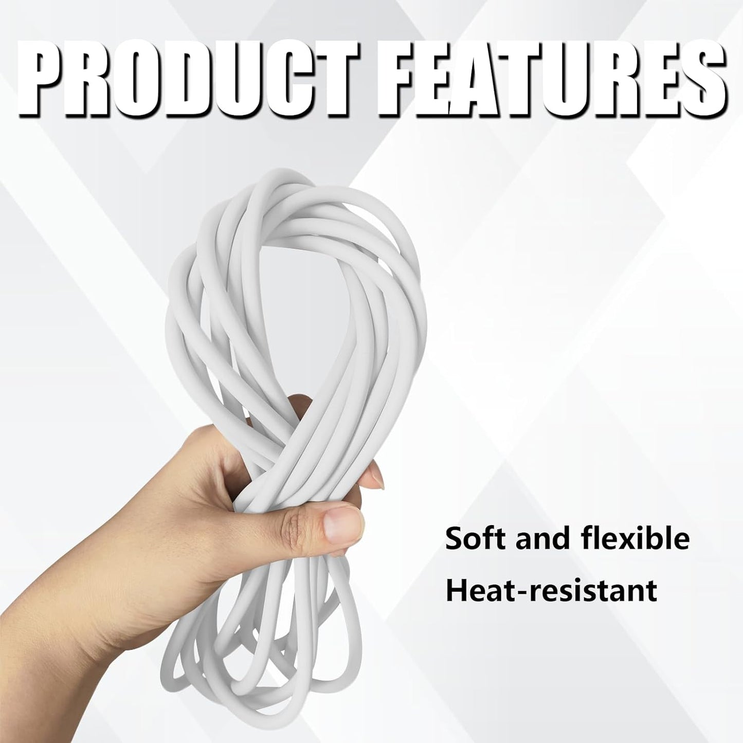 Acuteye 1/4 Inch EPDM Rubber Foam Caulk Saver - White Weather Strip Seal for Concrete Joints, Wall Cracks, Driveway - 16.4' Joint Filler