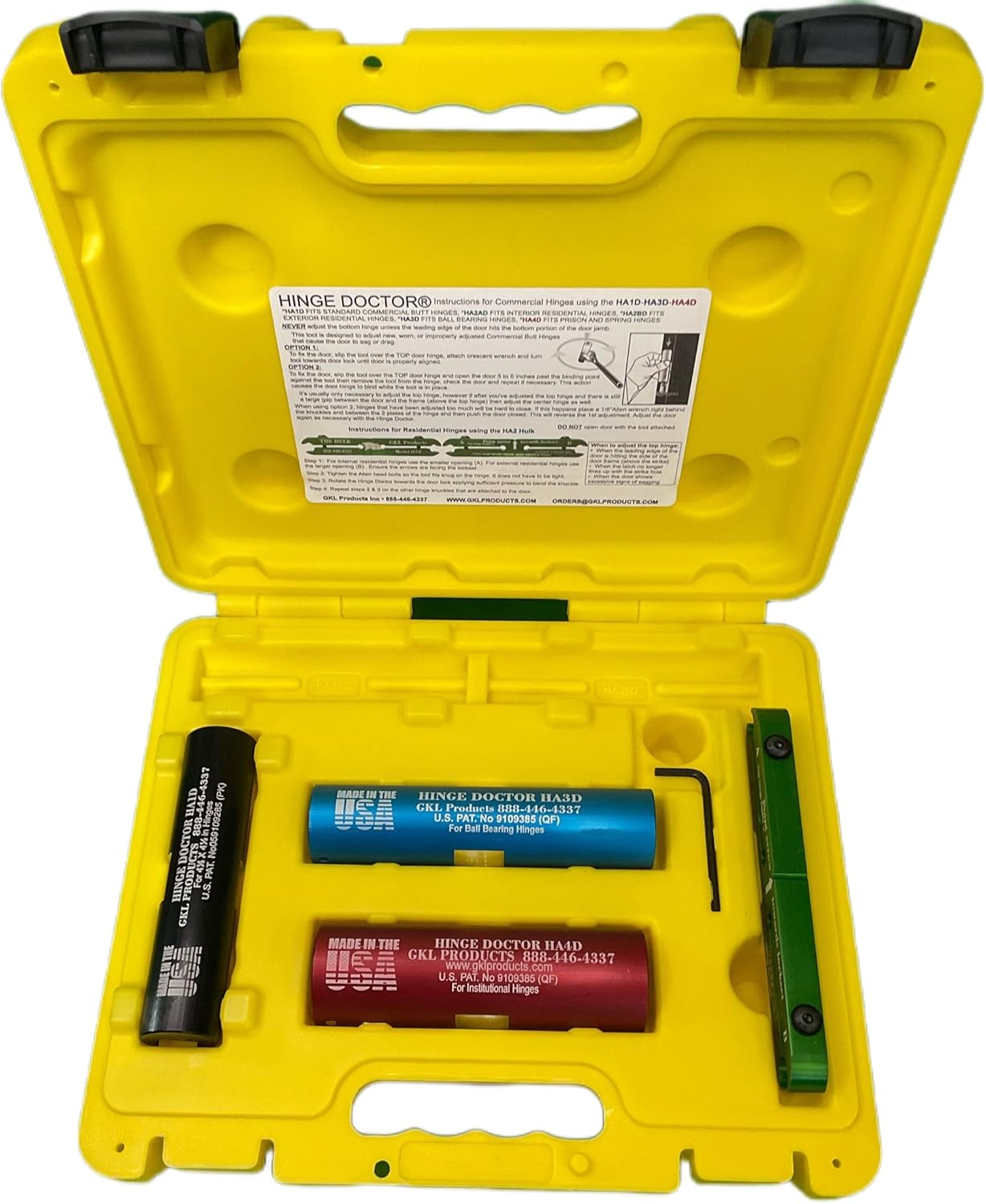 Adjust and Repair Door Hinges with GKL PRODUCTS Hinge Doctor Full Set - HA1234