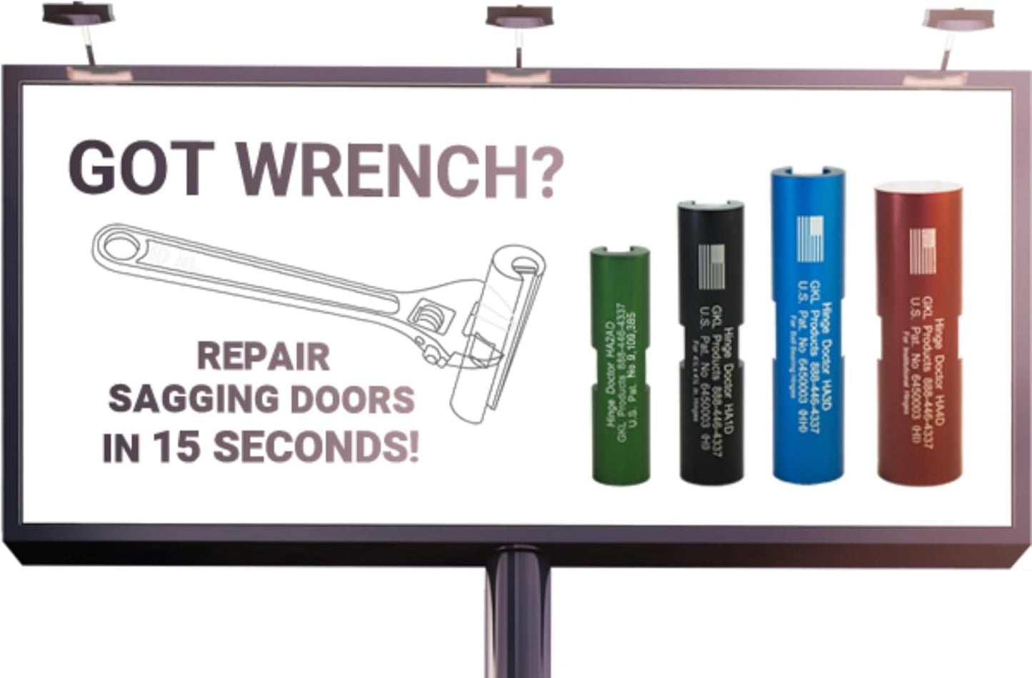 Adjust and Repair Door Hinges with GKL PRODUCTS Hinge Doctor Full Set - HA1234