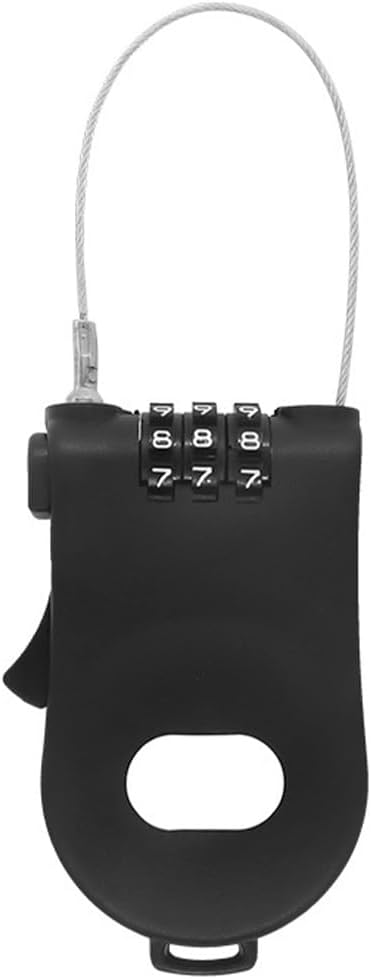 Adjustable 3 Digit Combination Cable Lock by SWENSENLin - 39 Inch Retractable Steel Wire Safety Lock for Stroller, Bike, Helmets, Snowboard, Luggage, Suitcase