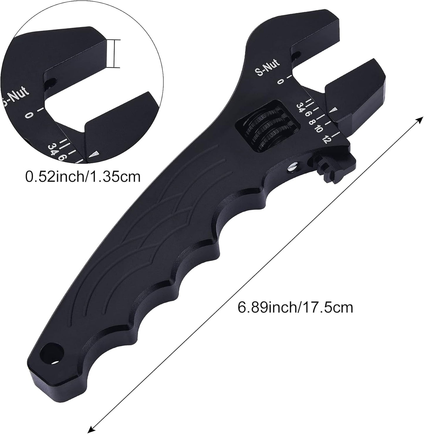 Adjustable 3AN-12AN Black Aluminum AN Fitting Hose Wrench by EVIL ENERGY